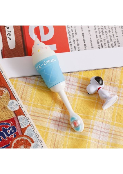 Yeni Sevimli Dondurma Çocuk Diş Fırçası Karikatür Silikon Yumuşak Kıllı Diş Fırçası Bebek Manuel Temizlik Diş Fırçası (Yurt Dışından)