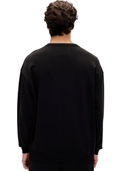 24.02.12.015 Javed Crewneck Sweatshirt Siyah modelleri