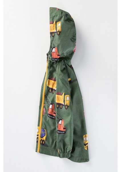 Yeni Sezon Iş-Inşaat Makinası Baskılı Pamuk Astarlı Kapüşonlu Çocuk&bebek Yağmurluk fiyatları