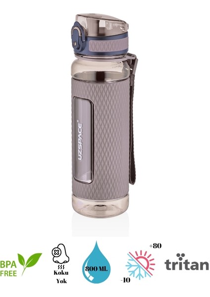 Chrystal Diamond Tritan Su Matarası – Slikon Korumalı - 800 ml