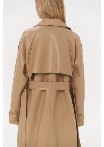 Mai Layton Camel Deri Trençkot