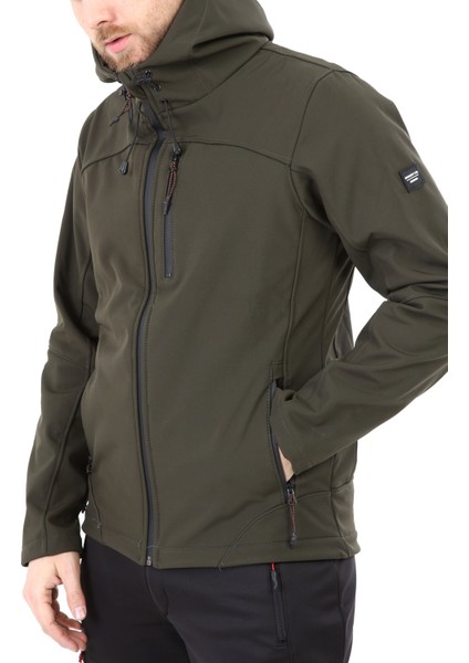Ghassy Co.erkek Içi Polarlı Su ve Rüzgar Geçirmez Softshell Spor Mont