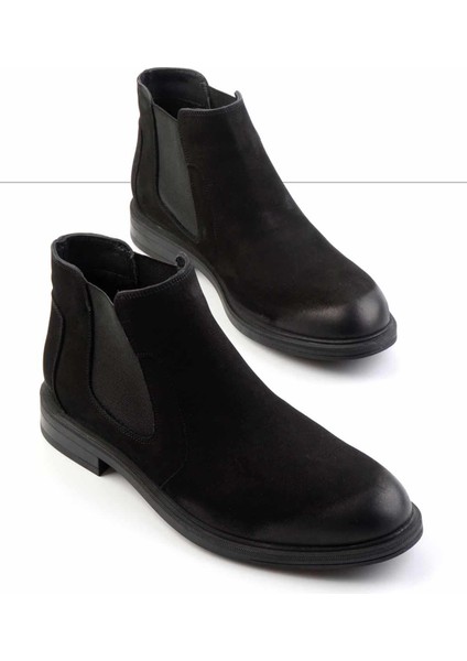 Siyah Nubuk Erkek Bot & Bootie E02011009201