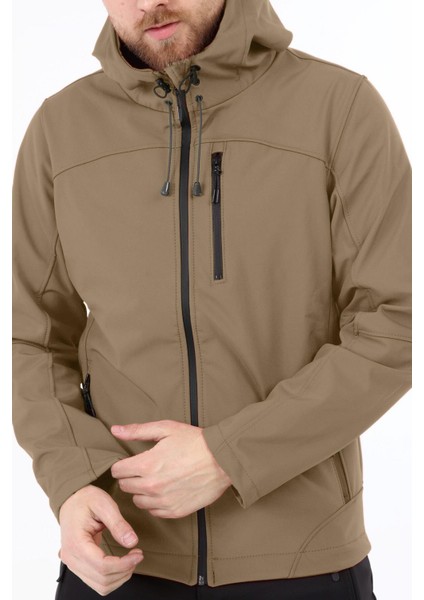 Ghassy Co.erkek Içi Polarlı Su ve Rüzgar Geçirmez Softshell Spor Mont