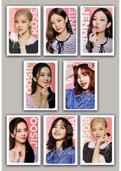 K-Pop Blackpink Polaroid 8 Adet Fotokart Seti - Pano Dekorasyon