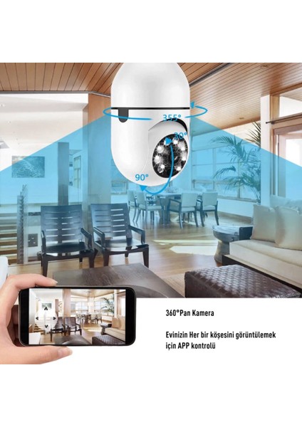 360 Ampul Güvenlik Kamerası fırsatları