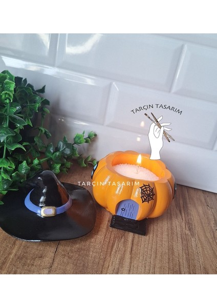 Tekno Trust Balkabağı Dekor,şapkalı Mumluk/kabak Mumluk,kabak Dekor,sonbahar,halloween fiyatları