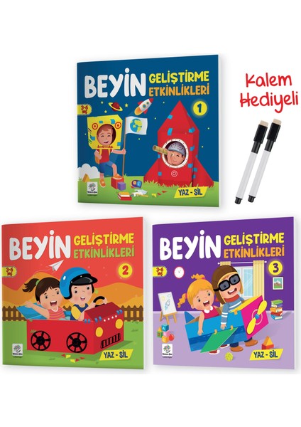 3-6 Yaş Beyin Geliştirme Etkinlikleri Yaz-Sil Kitaplar