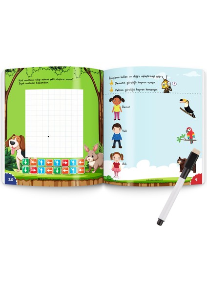 3-6 Yaş Beyin Geliştirme Etkinlikleri Yaz-Sil Kitaplar modelleri