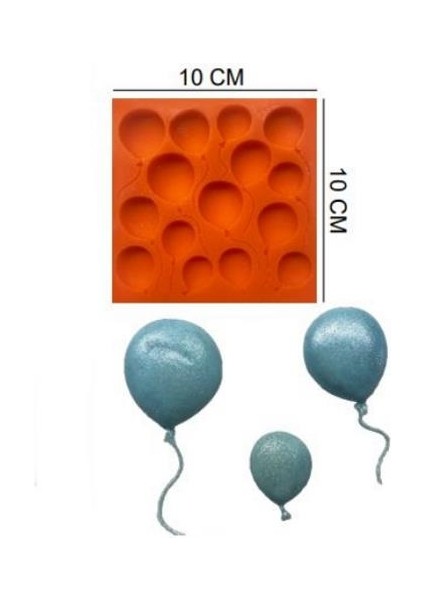 Şeker Hamur Kalıbı Silikon Balon 10*10 cm