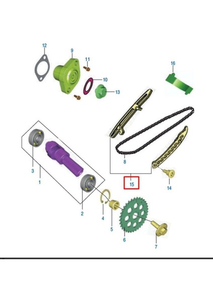 Bajaj Pulsar Ns 200 ,rs 200 Eksantrik Gergi Palet Takımı Orjinal fiyatları