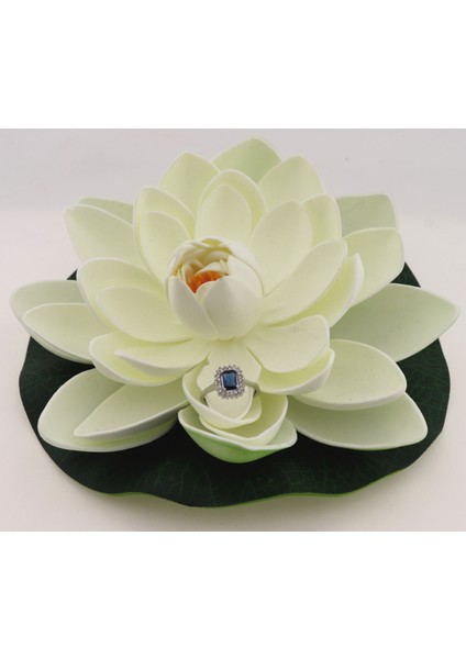 925 Ayar Gümüş Safir Baget Taşlı Anturaj Yüzük fiyatları