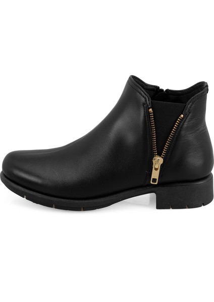 Karlee Siyah Kadın Aerocomfort Fermuarlı Deri Bot indirimleri