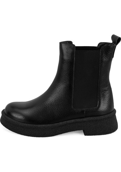 Alexis Siyah Kadın Lastikli Deri Chelsea Bot modelleri