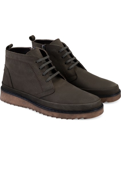 Amelas Yeşil Erkek Deri Bot