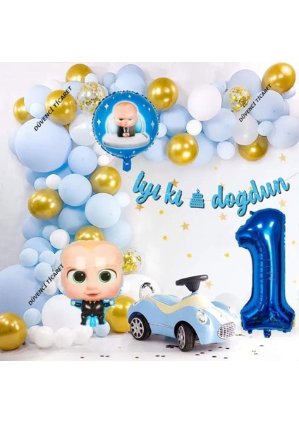 Patron Bebek Temalı Doğum Günü Balon Zincir Set