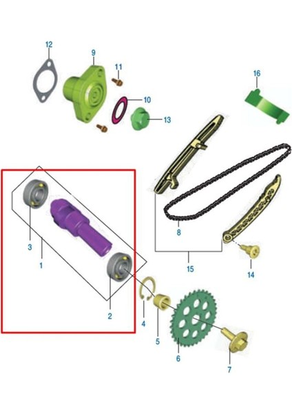 Bajaj Pulsar Ns 200 ,rs 200 Eksantrik Mili Tek Yivli Kam Mili Euro 3 Orjinal 2014-2017 fiyatları