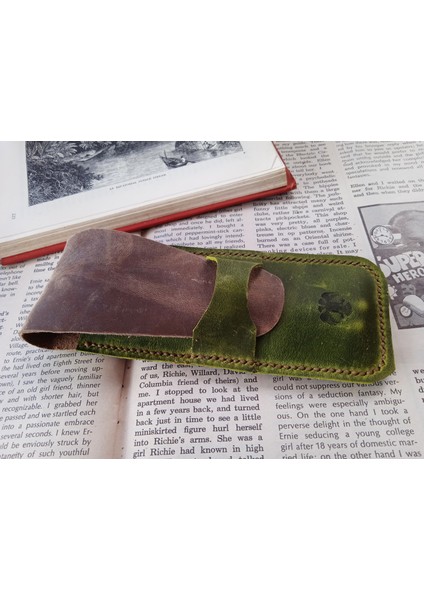 Hakiki Deri El Emeği Özel Kalemleriniz Için Kalemlik Kalem Kutu 27 x 6 cm 25R8