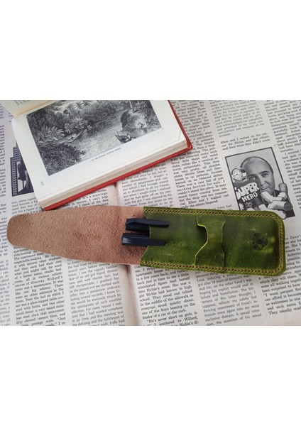 Hakiki Deri El Emeği Özel Kalemleriniz Için Kalemlik Kalem Kutu 27 x 6 cm 25R8 fırsatları