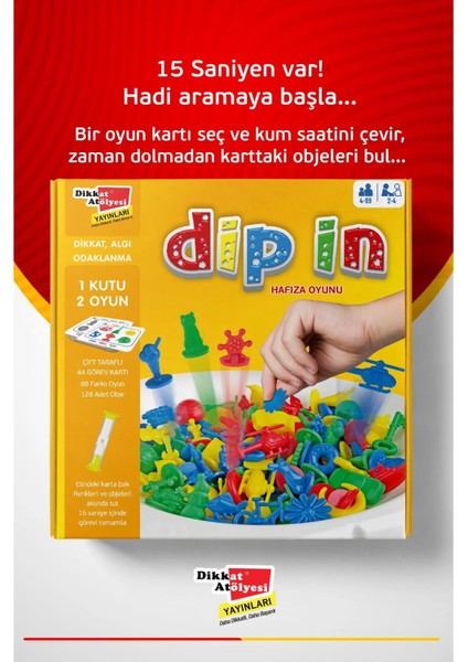 Dip In Dikkat, Algı ve Hafıza Oyunu - Dikkat Atölyesi Yayınları