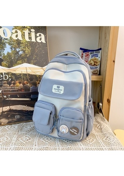 Kadınlar Için Yeni Sevimli Kore Versiyonu Kampüs Ins Okul Çantası Büyük Kapasiteli Ilk ve (Yurt Dışından)