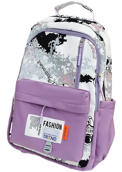 Graffiti Renk Eşleşen Sırt Çantası Büyük Kapasiteli Eğlence Seyahat Sırt Çantası (Yurt Dışından)