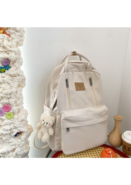 Okul Çantası Kadın Üniversite Öğrencisi Basit Beyaz Lise Öğrencisi Ortaokul Öğrencisi Bü (Yurt Dışından)