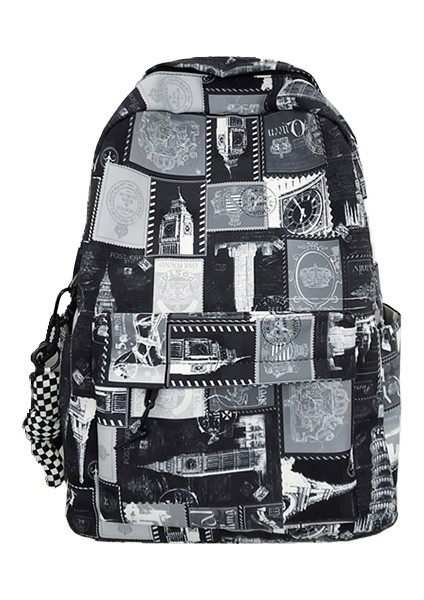 Sırt Çantası Grafiti Orta ve Lise Öğrencisi Okul Çantası Kadın Açık Hava Büyük Kapasiteli Eğlence (Yurt Dışından)