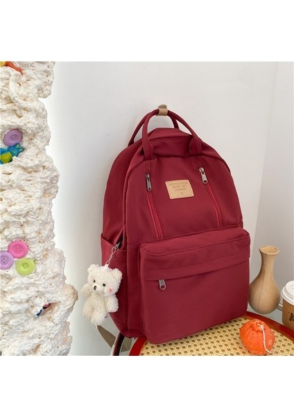 Okul Çantası Kadın Üniversite Öğrencisi Basit Beyaz Lise Öğrencisi Ortaokul Öğrencisi Bü (Yurt Dışından)
