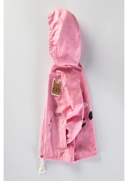 Yeni Sezon Sevimli Kedi Desenli Pamuk Astarlı Kapüşonlu Çocuk&bebek Yağmurluk-Mont fiyatları