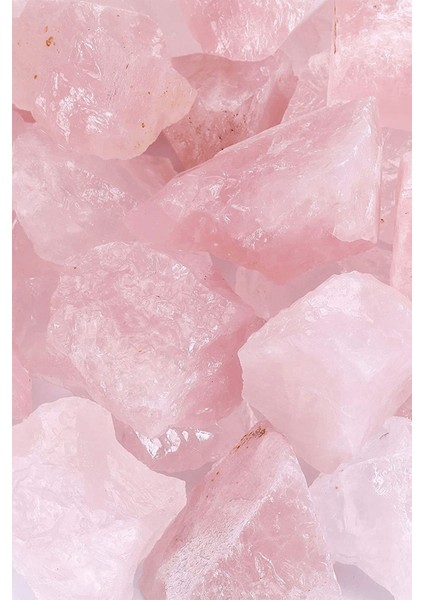 Doğal Pembe Kuvars Taşı Kütle, 4-5 Cm, Mermer, Lacivert Renk, Tek Ebat
