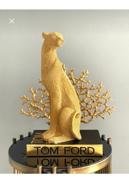 Tekno Trust Dekoratif Çita 43 cm ,dekoratif Puma,gold Aksesuar,dekoratif Lüks Biblo,leopar Heykeli fiyatları