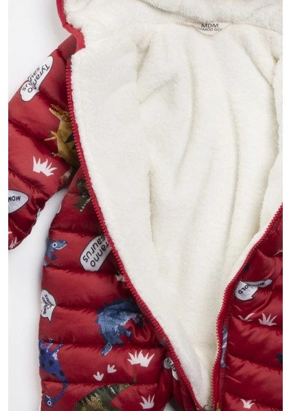 Dinazor Çıkarılabilir Ayaklı Gizli Eldivenli Kapişon Kışlık Erkek Bebek Astronot Tulum Kozmonot Mont fiyatları