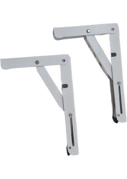 Mandallı Katlanabilir Masa Konsolu Beyaz 30 cm ( 1 Çift )