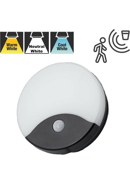 Elektrik Bağlantısı Ile Çalışır, 4000 Kelvin, Pır Sensörlü, 20 Watt Iç ve Dış Mekan Aplik, Armatür indirimleri