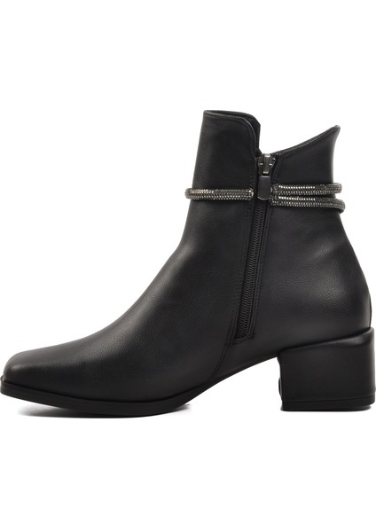 326168 Siyah Cilt Kadın Topuklu Bot fiyatları