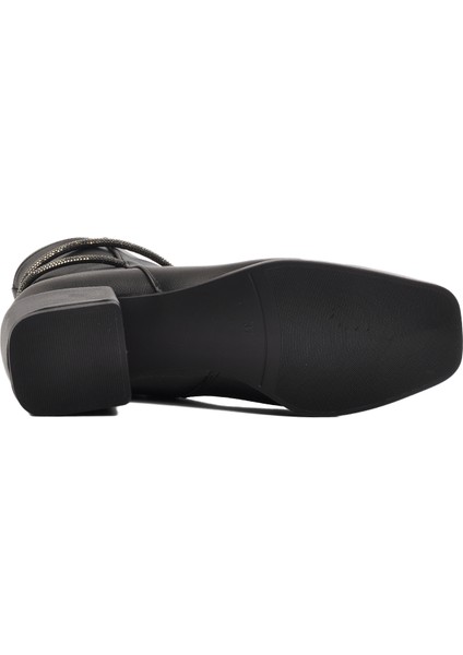 326168 Siyah Cilt Kadın Topuklu Bot indirimleri