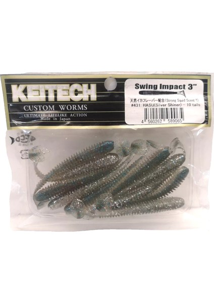 Swing Impact 7.5cm (3") #431 Silver Shiner Kokulu Silikon Balık fiyatları