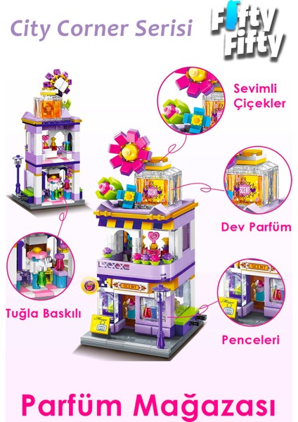 Keeppley City Corner/şehir Köşesi Serisi Parfüm Mağazası (306 Parça) Oyuncak Yapım Seti FFK-28003 fırsatları