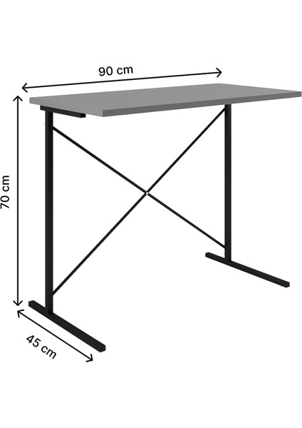 Bilgisayar Masası Çalışma Notebook Laptop Masası Füme 1452