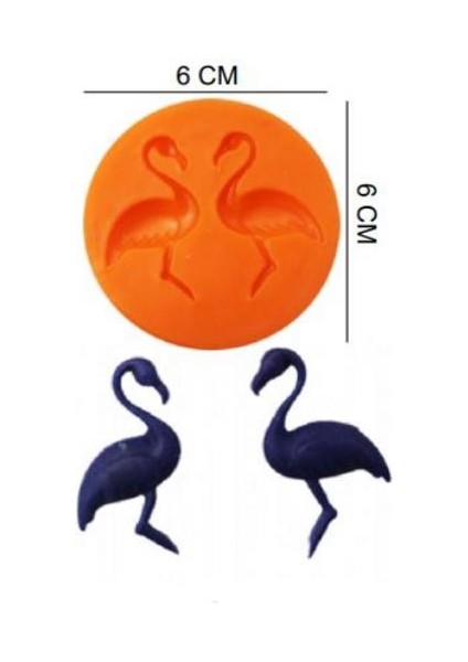 Şeker Hamur Kalıbı Silikon Filamingo 6*6 cm