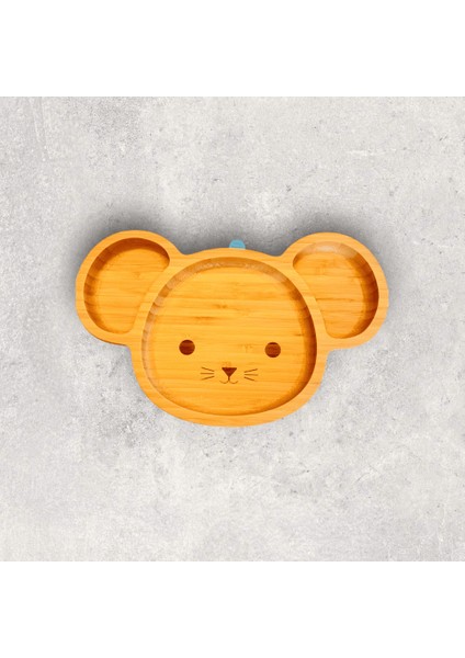 Minik Fare Surat Bambu Bölmeli Tabak Pembe