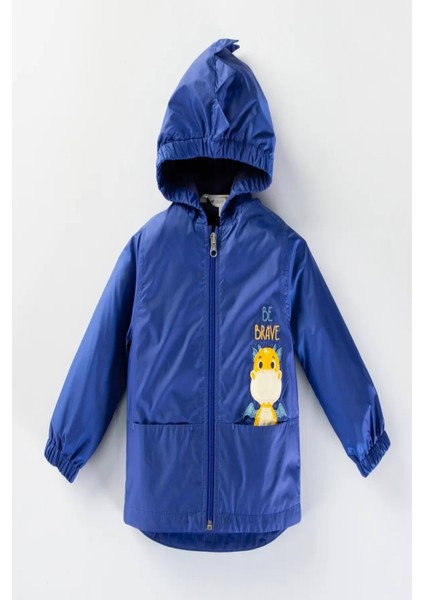 Yeni Sezon Trend Sevimli Ejderha Dinozor Kapüşonlu Pamuk Astarlı Cepli Çocuk&bebek