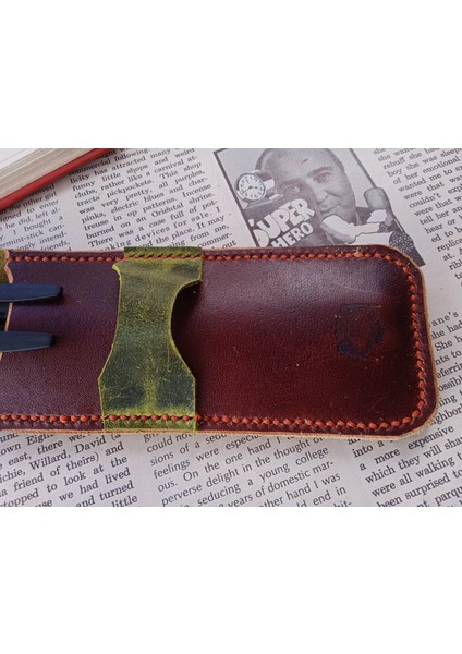 Hakiki Deri El Emeği Özel Kalemleriniz Için Kalemlik Kalem Kutu 27 x 6 cm 25R10 fırsatları