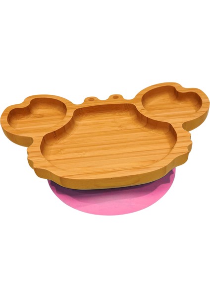 Yengeç Bölmeli Bambu Tabak Pembe