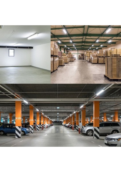 2 Adet 120 cm 80 Watt 6500 Kelvin Beyaz Işık 3 Sıra Ledl Kristal Bant Armatür Fabrika Tavan Armatürü modelleri
