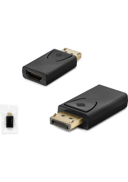 HDX1311 Displayport (M) - HDMI (F) 1080P Dönüştürücü Adaptör - Siyah