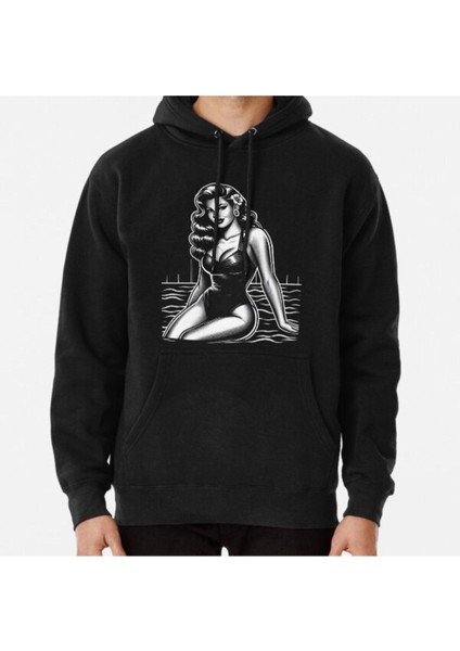 Unisex Hot Swimsuit Woman Baskılı Sweatshirt