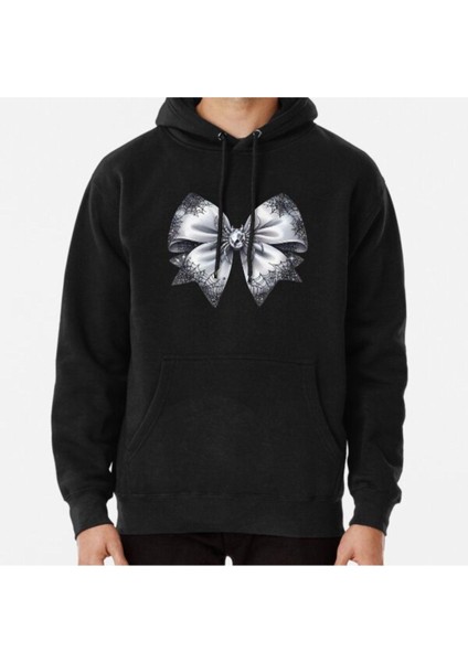 Unisex Halloween Coquette Bow – Adorable Elegance For Your Spooky Celebrations Baskılı Sweatshirt