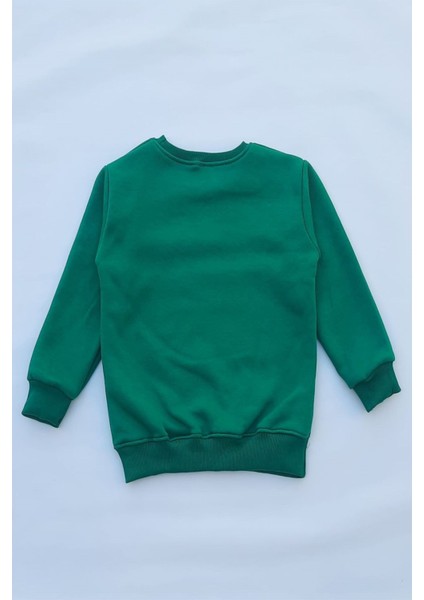 Unisex Çocuk Sarı Basic Içi Polarlı Örme Kalın Sweatshirt fiyatları